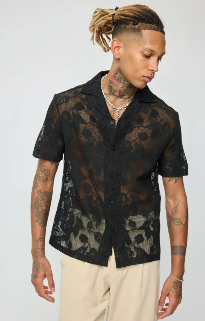 Chemise à motif fleurs