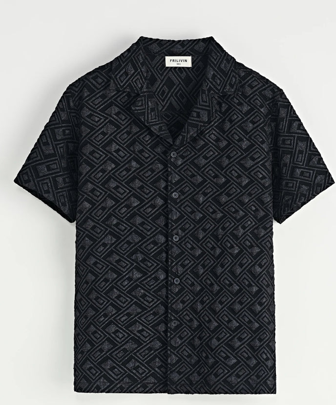 Ensemble chemise short texturé