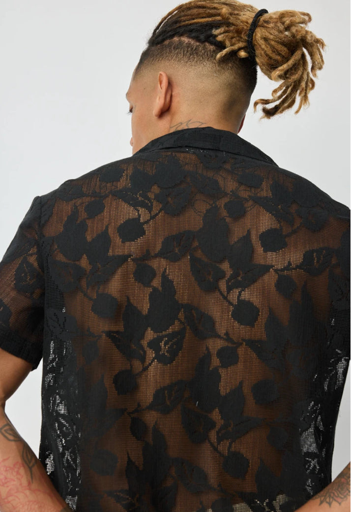 Chemise à motif fleurs