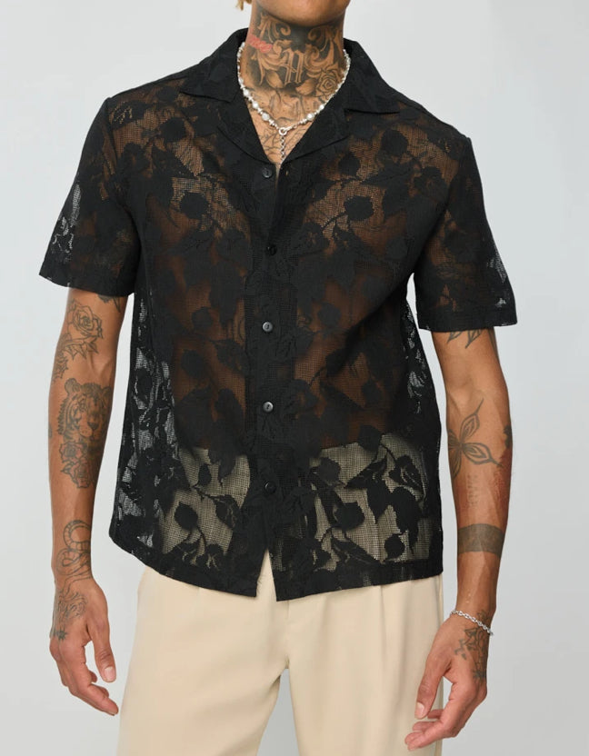 Chemise à motif fleurs